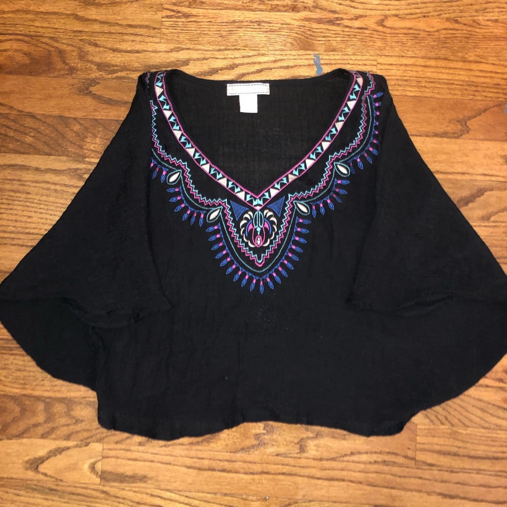 Flowy Boho Embroidered Blouse